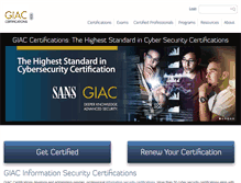 Tablet Screenshot of giac.org